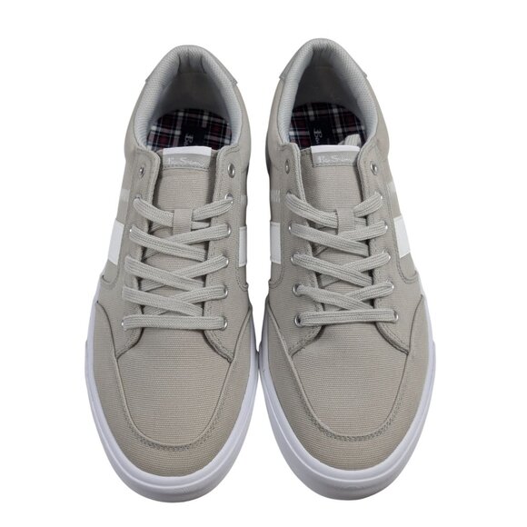 Ben Sherman Mens 10 D Hawthorn Canvas Sneakers Glacier White Beige BSMHAWTC-0813 - Picture 2 of 8